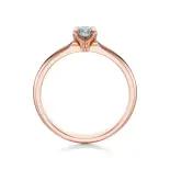 Pierścionek z diamentem różowe złoto